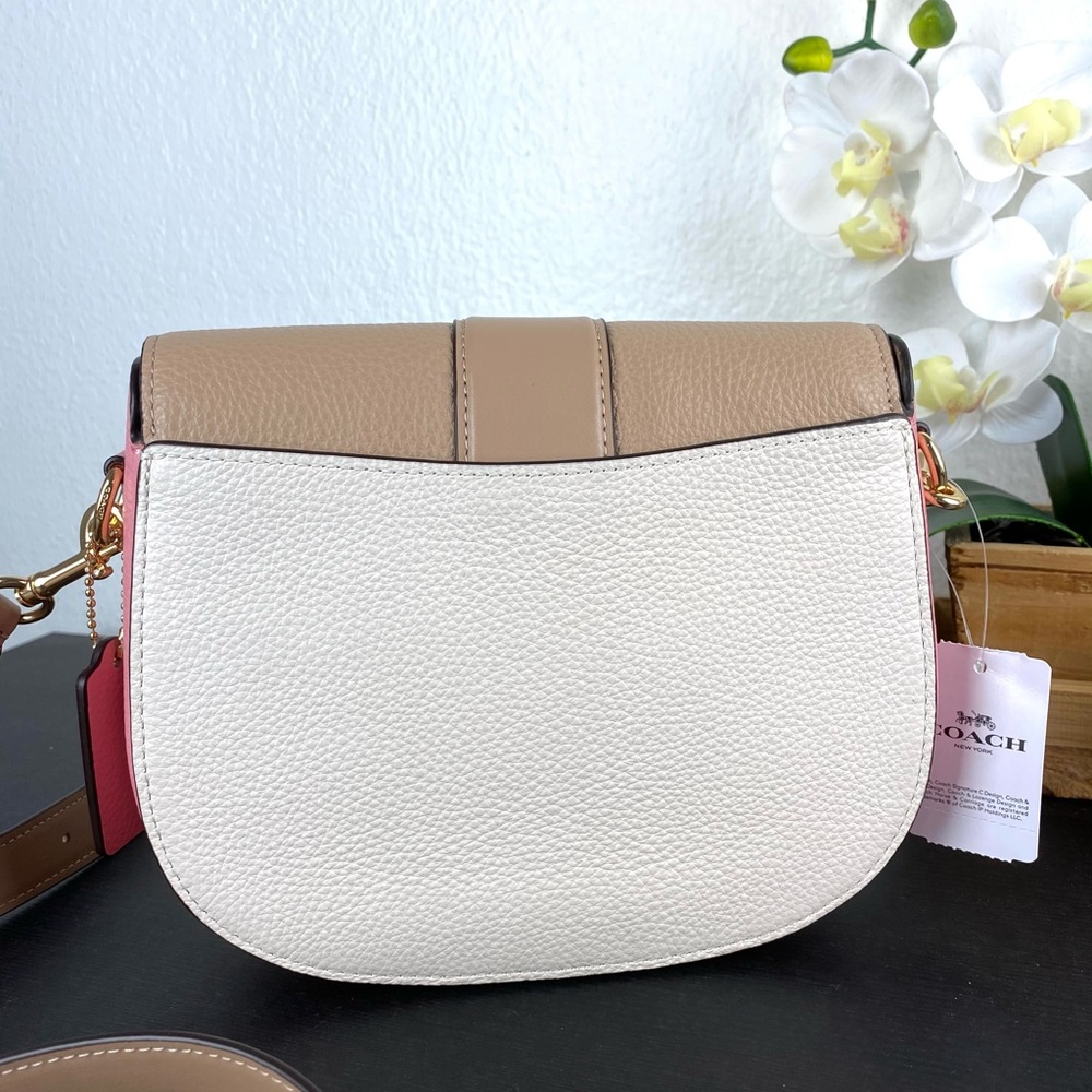 Coach George Saddle Bag In Colorblock - Picture 4 of 11